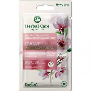 Exfoliant pentru Fata si Buze cu Floare de Migdal - Farmona Herbal Care Almond Flower Face & Lips Exfoliator, 2 x 5 ml